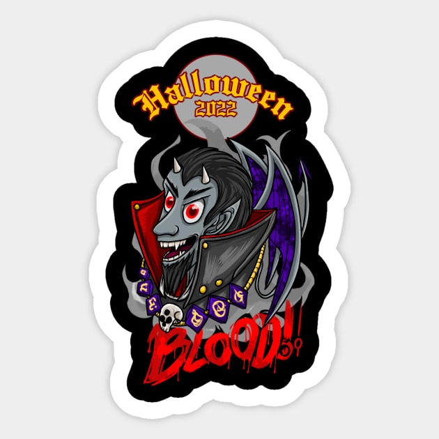 Blood vampire Sticker by Migite Art